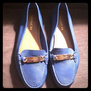 Size 9 1/2  (Blue) Coach Loafers